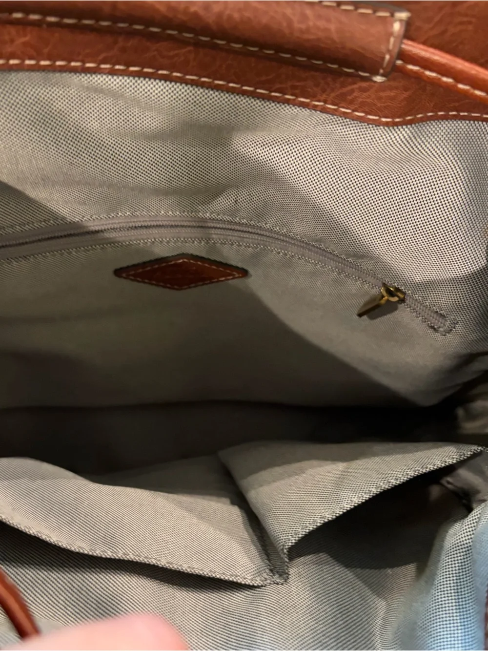 Fossil Luna Leather Drawstring Backpack with Buckle